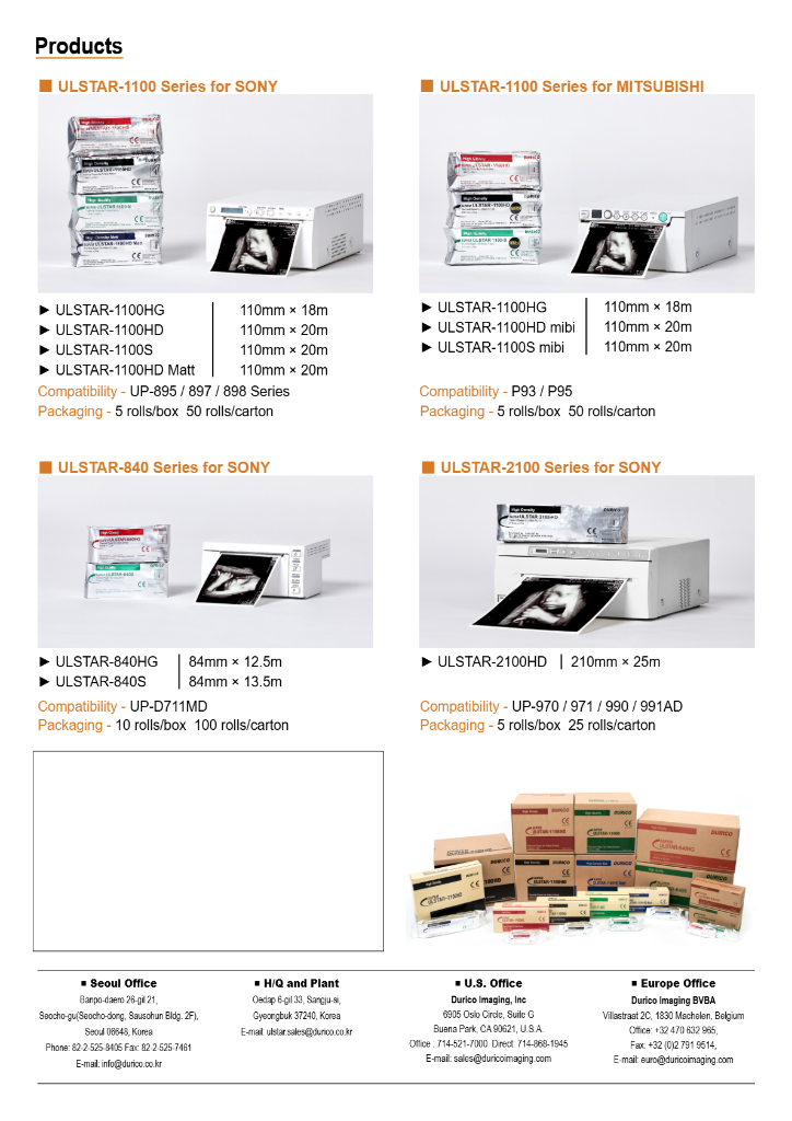 Ultrasound Paper Product Series